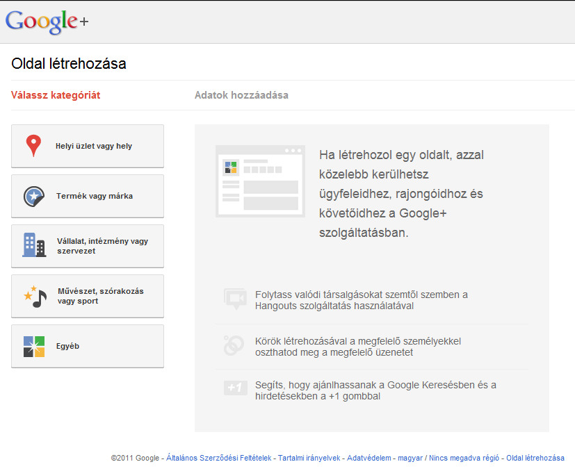 Google+ Szolgáltatás